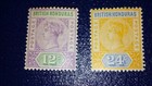 British Honduras Qv 1891-1901 Mint Hinged Lot Of 2  1 X 12c   1 X 24c 