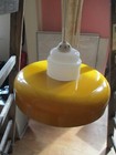 Vintage  Pendant Lamp Kitchen  60s  Retro Yellow  Glass Cylinder  High Quality