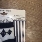 Rising Star Adjustable Suspender   Sock Set  navy white  Easter Bunny