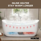 Horow 71   Freestanding Acrylic Soaking Tub  Whirlpool Air Bubble Massage  White