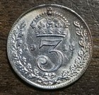 1918 Great Britain Silver 3 Pence 4206