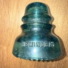 Vintage Hemingray No  40  Aqua Blue Green Glass Insulator