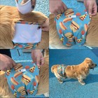 Male Dog Diapers Reusable High Absorbing Male Dog Wraps Washable Dog Diapers    