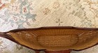 Vintage 1970s Wicker Owl Rattan Woven Wall Pocket Letter Mail Basket Kitchie
