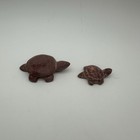 Stone Vintage Zuni Indian Stone Turtles Etched   Carved - 2      1    Turtle Set