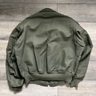 Vintage Us Military Flight Flyers Jacket Green Cwu-36 p Size Xl 46 48 Aramid