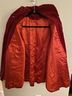 Vtg Red Heavy Velvet Cape Cloak Coat Balloon Sleeve M l Cosplay Goth Costume Wmn