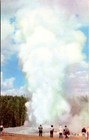 Vintage Chrome Yellowstone National Park Giant Geyser Upper Basin Wyoming Wy