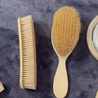 Vintage Cream Vanity Set With Comb  Brush  And Hand Mirror For Dressing Table