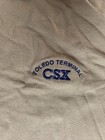 Csx Train Toledo Terminal Tan Brown Large Polo Shirt Railroad Safety New