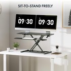 36  Wide Sit To Stand Desk Converter Height Adjustable Tabletop Workstation