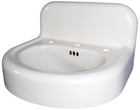 1924 Vintage Wolff High-back  Rounded Front Porcelain   Cast Iron Sink
