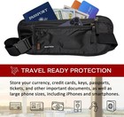 Travel Money Belt With Rfid Blocking - Hidden Waist Passport Holder Wallet    