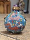 Antique Chinese Cloisonne And Amethyst Snuff Bottle Qing Dynasty   Republic