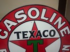 Texaco Filling  Oil Porcelain Enamel Heavy Metal Sign 42  Inches Double Sided