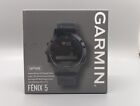 Garmin Fenix 5 - 47mm Sapphire With Black Band Gps Watch - Nib