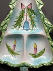 Vtg 1959 Holt Howard Christmas Tree Candy Nut Dish Plates 3 Piece Set Mcm Retro