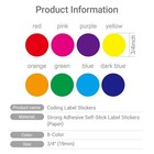 Pack Round Color Coding Labels  3 4 Inch Multicolor Dot Stickers  Glossy 1600