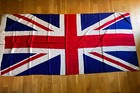 Large Vintage Wool Union Jack Flag Sewn Cloth United Kingdom British Uk