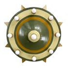 Large Antique Art Deco Flush Mount Ceiling Light From Diner  9 Bulbs  Rewired