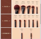 Jessup Makeup Brushes Set Premium Synthetic Powder 21 Piece Set  Black 