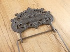 Toilet Paper Roll Holder Cast Iron Bathroom Wall Fixture Metal   Wood Farmhouse 