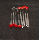 Vintage 8 Hand Blown Glass Swizzle Sticks