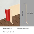 40ft X 4  Baseboard Trim Peel And Stick Flexible Molding Trim Beige