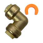 10 Pack Xfitting 1 2  Push Fit Elbow W  1 Free Disconnect  Clip