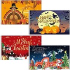  4 Pcs Holiday Flag For Outside 3 X 5 Ft Thanksgiving Turkey Flag Merry 