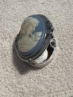 Vintage Estee Lauder Blue Cameo Solid Perfume Compact  