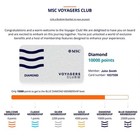 Msc Cruises Diamond Voyagers Club Lifetime    Contact Before Buying Instructions