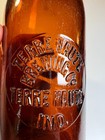 Antique Terre Haute Brewing Co Blob Top Blobtop Beer Bottle Amber Indiana Sb g