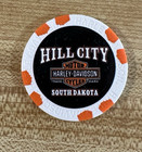 Harley Davidson Orange White Poker Chip Hill City South Dakota