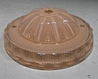 Art Deco Pink Frosted Glass Ceiling Light Plate Fixture Cover Vintage