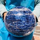 7840g Natural Beautiful Blue Vein Stone Ball Quartz Crystal Sphere Heals 5999