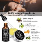 Male God Beard Grooming Kit Beard Oil Balm Brush Comb Gift Set Men