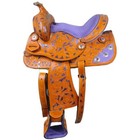 Handmade Western Kids Youth Adult Barrel Horse Saddle Tooled Leather Tack Set