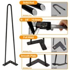 Set Of 4 12-inch Hairpin Legs 3 8  Heavy Duty Black Metal For Coffee Table