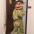 Big Mouth Pajamas  Funny Silly Monster Hooded Fleece Pajamas