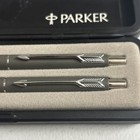 Parker Classic Gray W chrome Trim Ballpoint Pen   Pencil Set