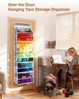 Hanging Yarn Storage Organizer Over The Door W  6 Clear Pockets   10 Bags