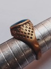 Extremely Ancient Bronze Roman Ring Blue Stone Old Amazing Rare Type