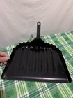       vintage 1960   s Usa Industrial Commercial Black Steel Wide Dustpan Used