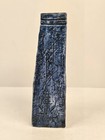 Vintage Troika Pottery Blue Coffin Vase Cornwall Mcm Aj Signed 
