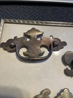 3 Different Vintage Ant Brass Chippendale Style Batwing Drawer Pulls Eclectic