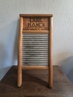 Vintage Columbus Washboard Co  Dubl Handi Wood Wash Board Decorative 