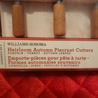 Brand New William Sonoma Heirloom -autumn- Piecrust Cutters -set Of Three-