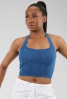 Dance Pre-owned Crop Tank Large Child Weissman 17212 Denim Halter Jazz Tap