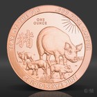 1 Oz Year Of The Pig Copper Round  999 Fine Copper Bullion 1 Avdp Ounce